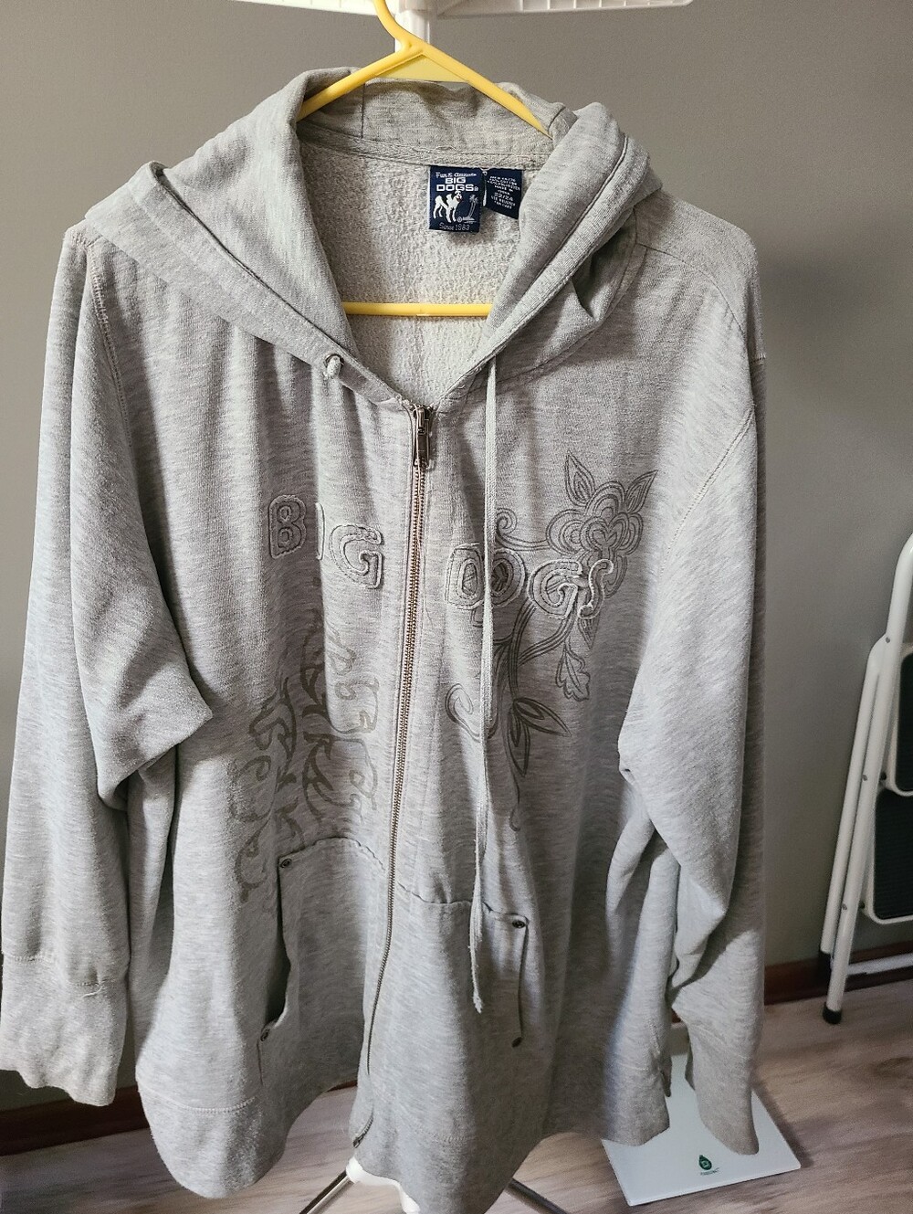 Light Gray Zip-Up Hoodie Big Dog Brand Size 22/24